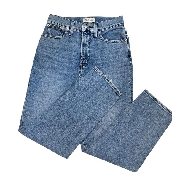 Madewell The Perfect Vintage Straight Crop Jeans Size 26 Womens Blue‎ Med Washed - Picture 1 of 9
